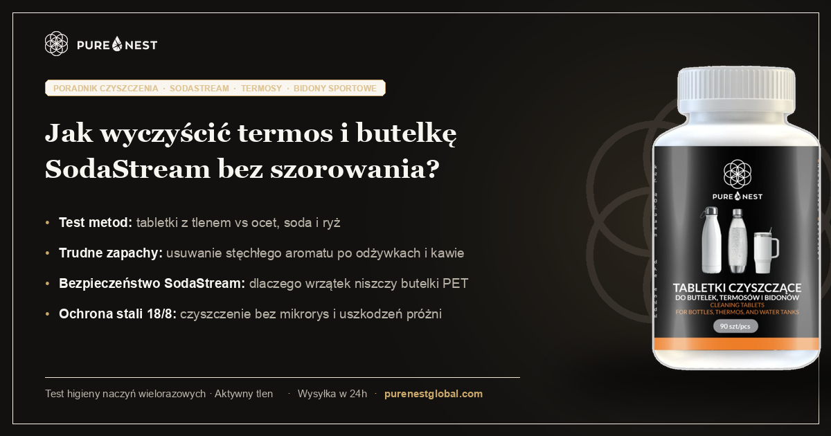 Czyszczenie termosu i butelki SodaStream bez szorowania: test tabletek