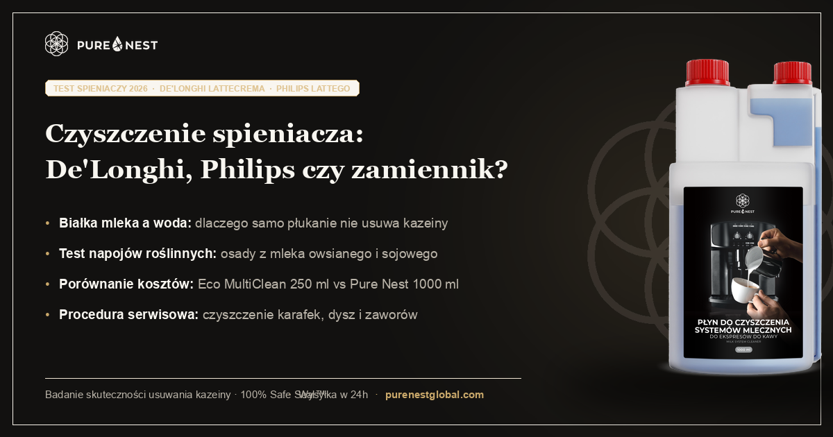 Czyszczenie spieniacza do mleka: De’Longhi, Philips czy Pure Nest?